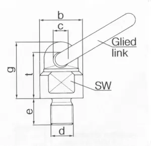 Петля винтовая NS8KL05